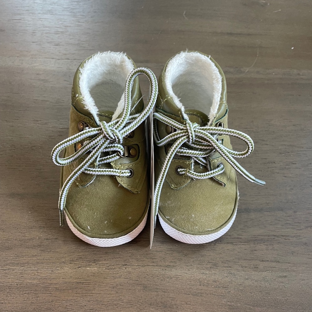 New Baby Mayoral Green Hiking Boot Style Shoe